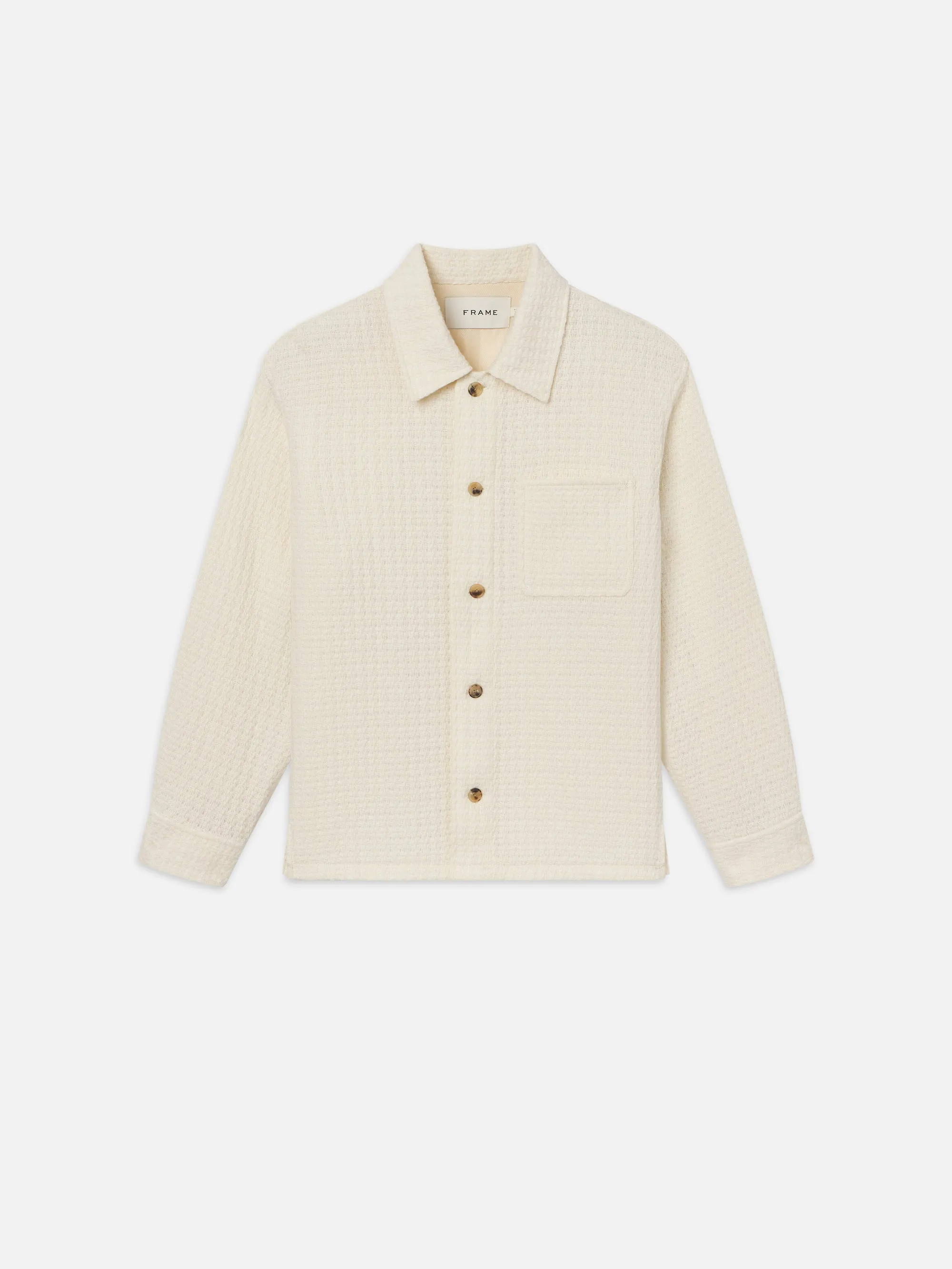 Textured Shirt Jacket -- Off White