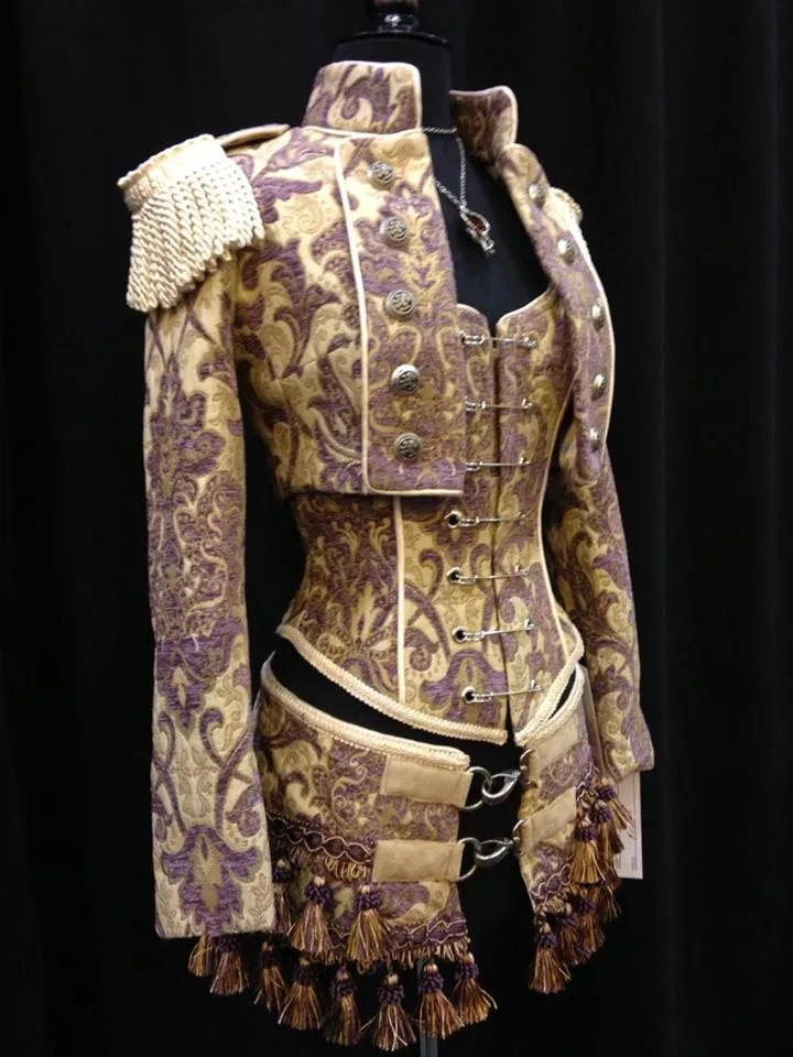 TOREADOR JACKET - PURPLE AND IVORY TAPESTRY