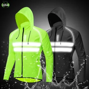 WOSAWE Windproof Cycling Jackets Hooded Men Riding Waterproof Cycle Clothing